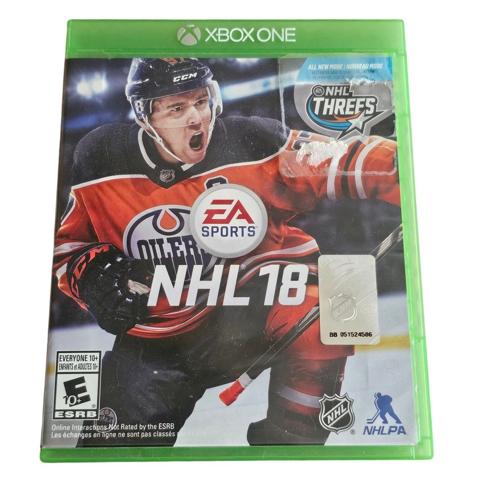 NHL 18 EA Sports Microsoft Xbox One Hockey Video Game NHL Threes‎ Mode